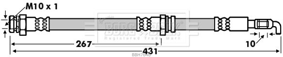 BORG & BECK Тормозной шланг BBH7640
